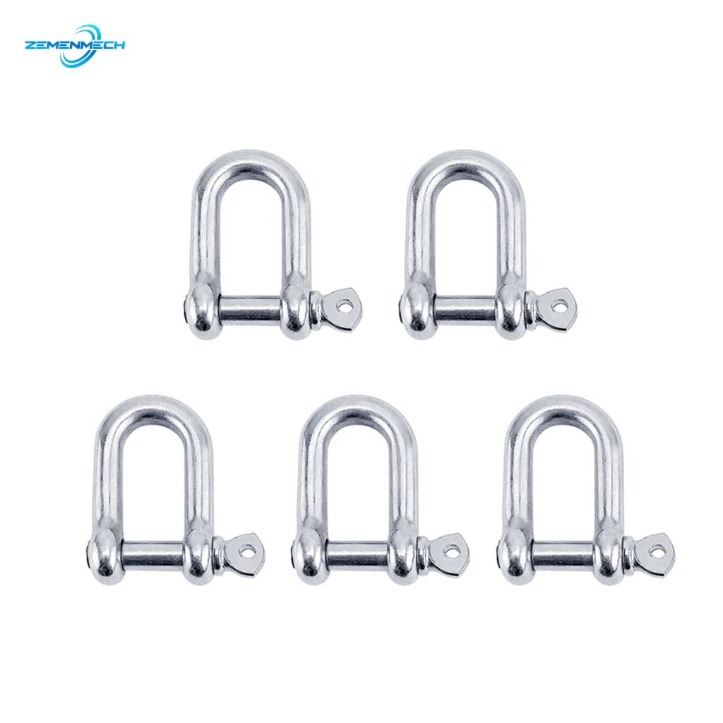 

5X скобы Карабин D лук Скоба застежка для ключей кольцо брелок крючок Соединительный винт Соединительная Пряжка лодка морской 316 нержавеющая сталь
