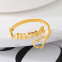 custom love heart name ring for women personalized stainless steel couple ring bff rings letter anillos jewelry gift