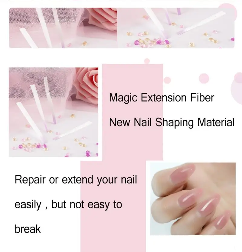 10 шт./упак. Форма для ногтей волоконные акриловые наконечники стекловолокно