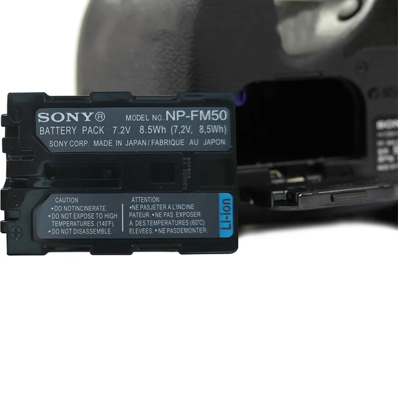 Оригинальные аккумуляторы Sony 7 2 v 1300mAh NP-FM50 NP FM50 FM55H для камеры NP-FM51 NP-FM30 NP-FM55H A100 |