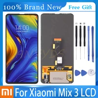 6 39 new super amoled for xiaomi mix 3 lcd display screen touch digitizer mix 3 assembly for mi mix 3 lcd replacement parts