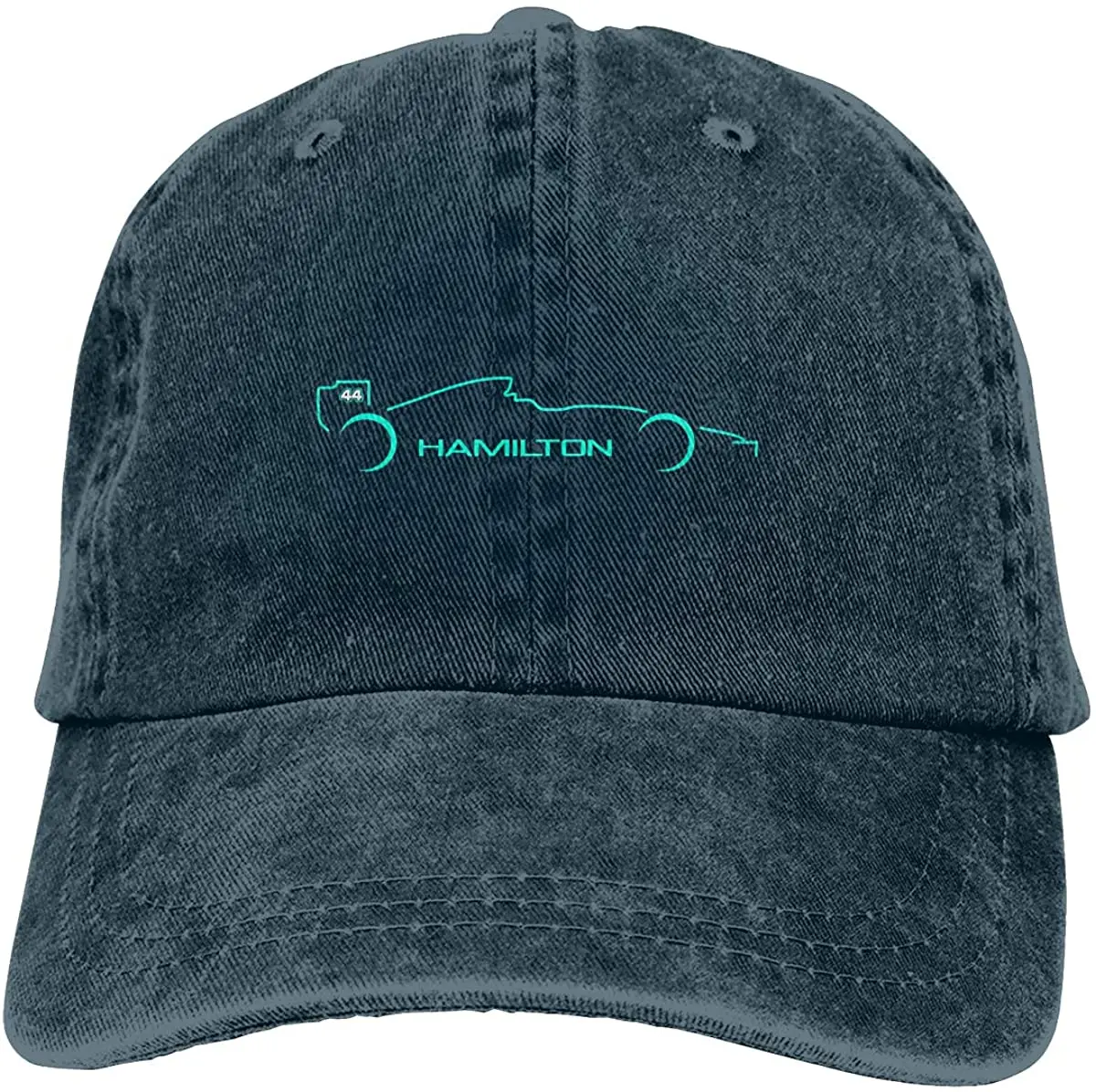 

Lewis Hamilton Sports Denim Cap Adjustable Snapback Casquettes Unisex Plain Baseball Cowboy Hat Black