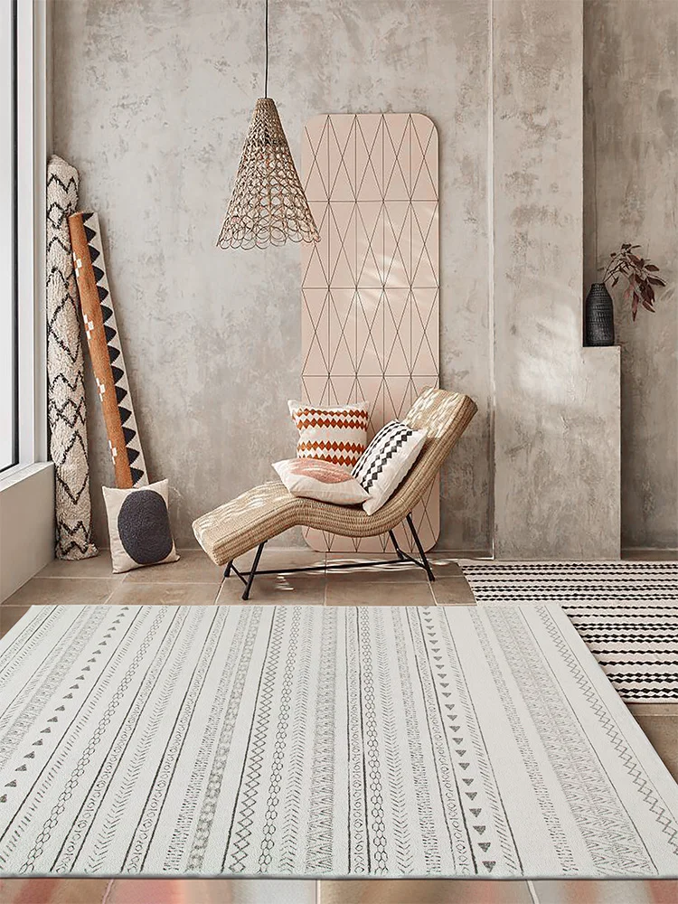 

Nordic Morocco Rugs And Carpet For Living Room Shaggy Fluffy Bedroom Rug Anti-skid Hallway Bedside Vintage Carpets Mat Ethnic