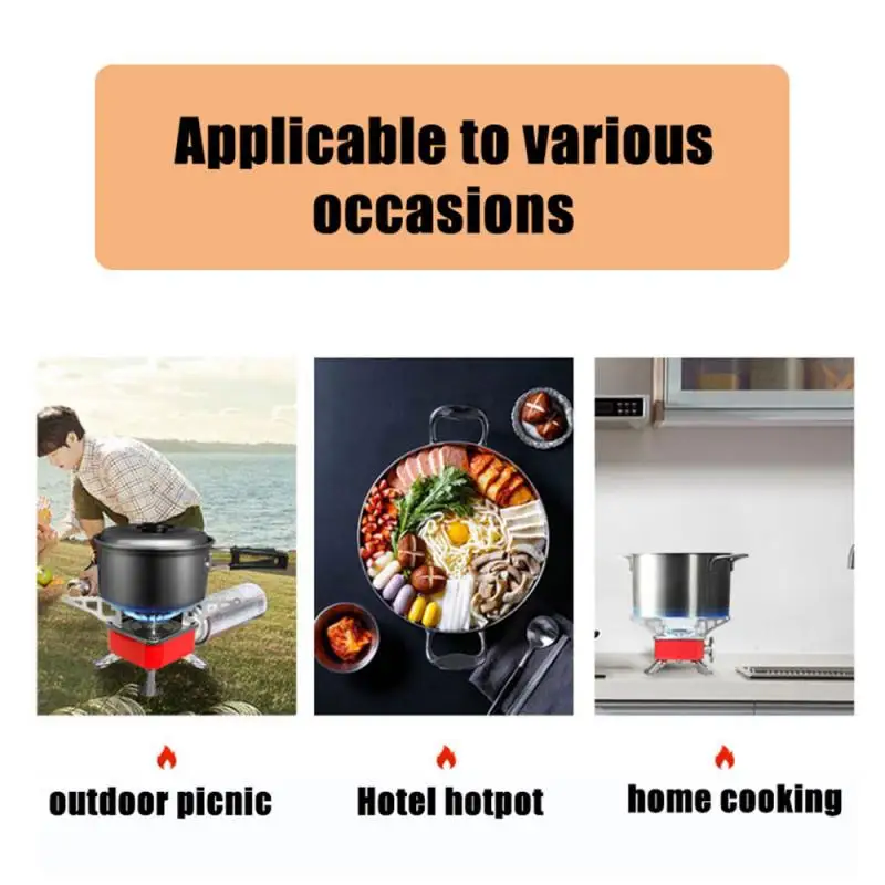 New Outdoor Gas Burner For Camping Stove Lighter Tourist Equipment Kitchen Cylinder Propane Grill Powerful Wind Proof | Спорт и