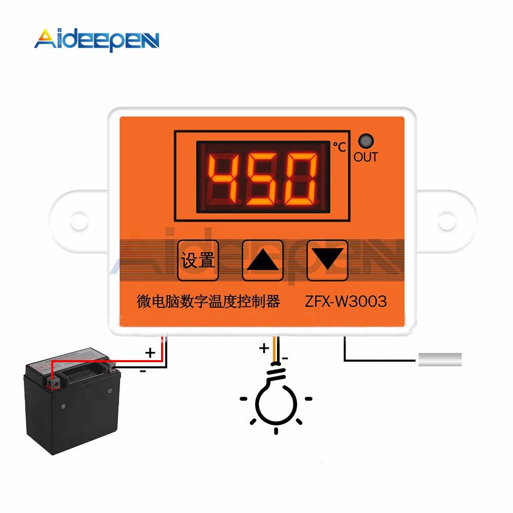 

Цифровой регулятор температуры W3003 10A 0-450 градусов Φ переключатель термометра Новый терморегулятор 12/24/220 В