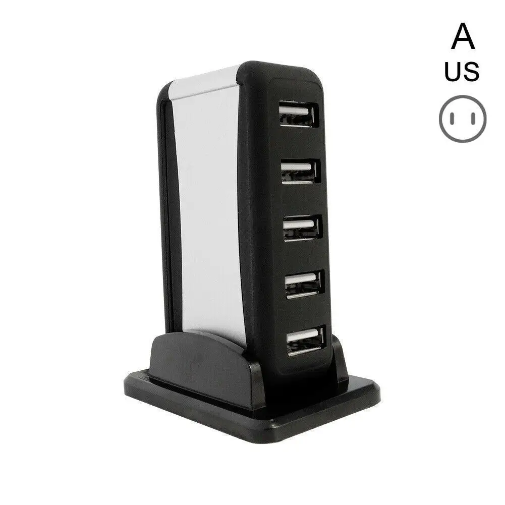 1 шт. Высокоскоростной 7 портов USB 2 0 разветвитель с адаптером переменного тока для