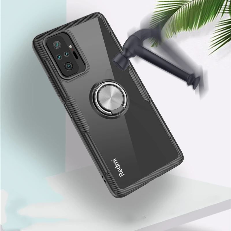 

Transparent Case For Xiaomi Redmi Note10 Pro Hard Phone Case TPU Frame Clear Hard Plastic Back Cover For Redmi Note 10 4G