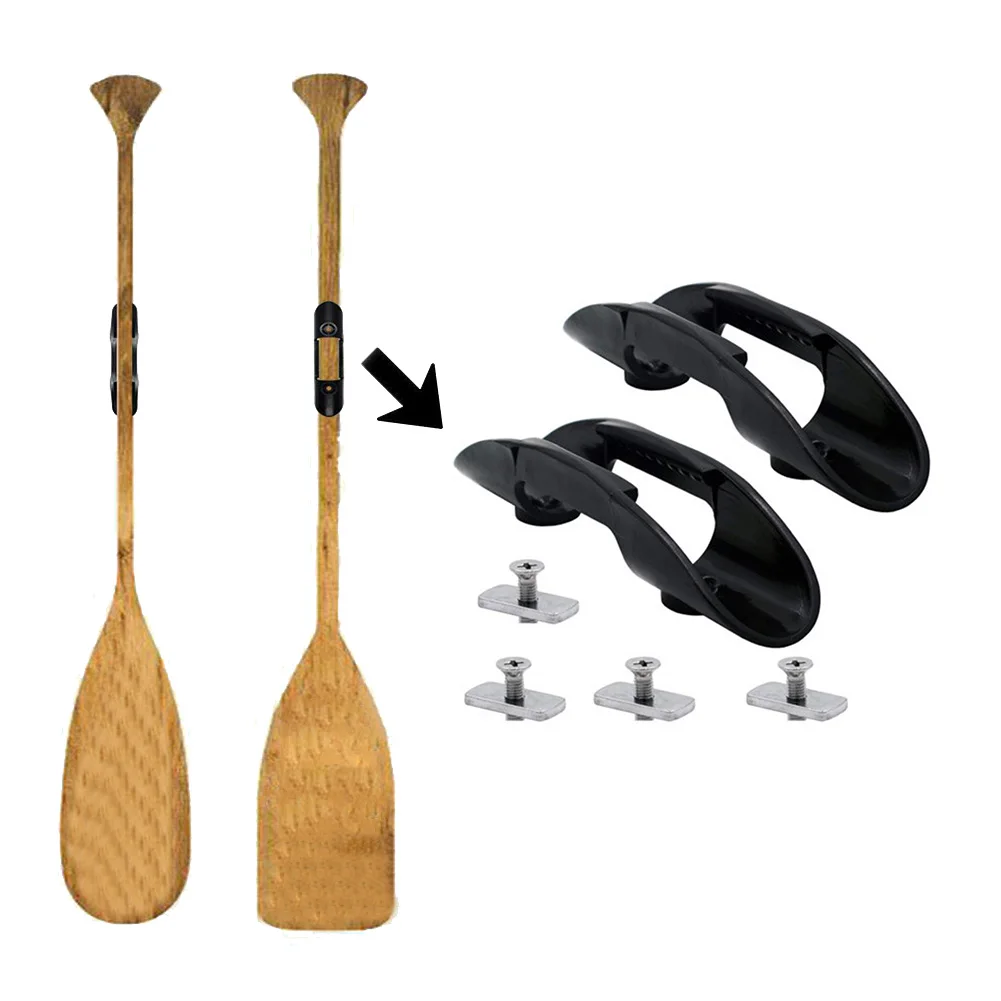 

2pcs Kayak Marine Boat Paddle Clip Holder Watercraft Canoes Paddle Rod Accessories with Anti-vibration Rubber Nuts Steel Screws