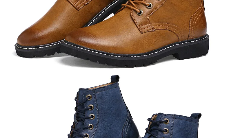 Sanzoog/зимние кожаные ботильоны; мужские ботинки Dr Martins; Botines Hombre Dr. Martens; Erkek Bot Botte Homme; высокие ботинки в британском стиле