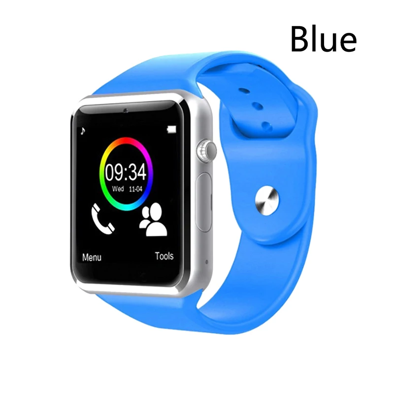 Blue Smart Watch A1 Bluetooth Watch Men Waterproof Wearable Devices Watch Phone With SIM Camera For Android IOS Relogio Inteligente - Цвет: Blue