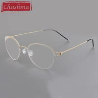 2 g oval titanium frame men prescription eyeglasses retro classic design women graduation lenses ultra light optical spectacle