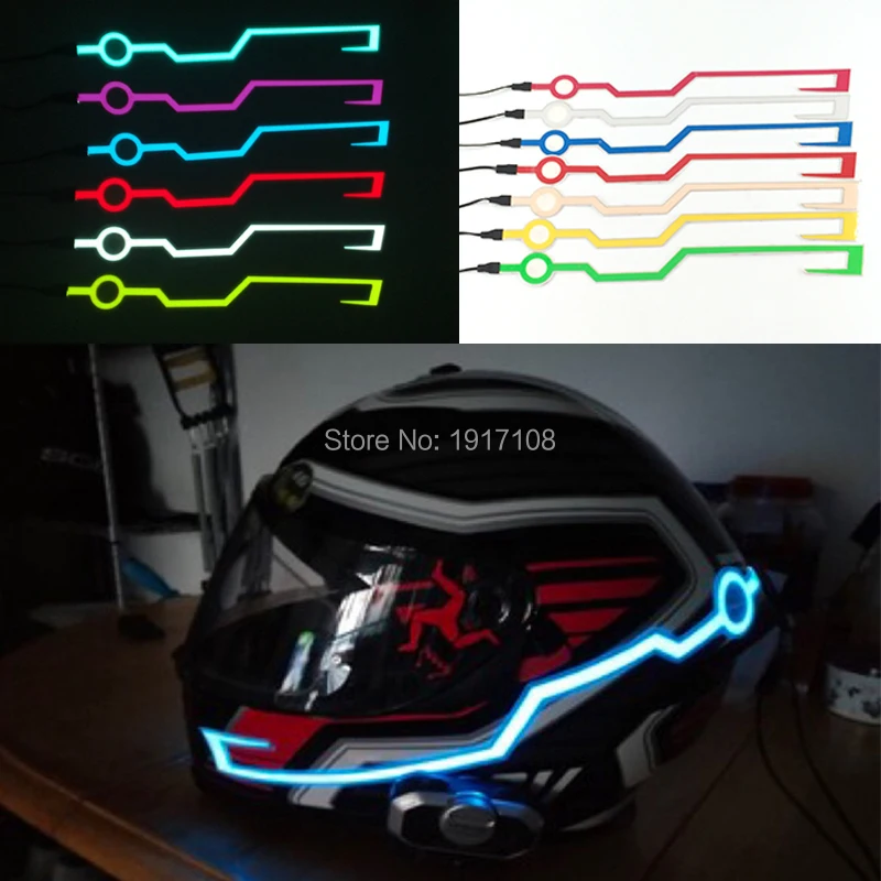 7 цветов мотоциклетный шлем Светодиодная лента EL ленточный светильник DIY Шлем