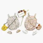 Летнее хлопковое боди без рукавов для маленьких девочек с цветочным принтом