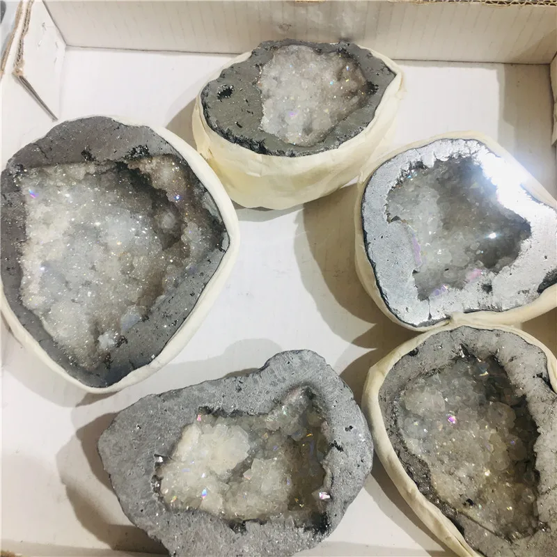 Природный Агат фрагмент жеоды Друза кварцевый гальванический кластер