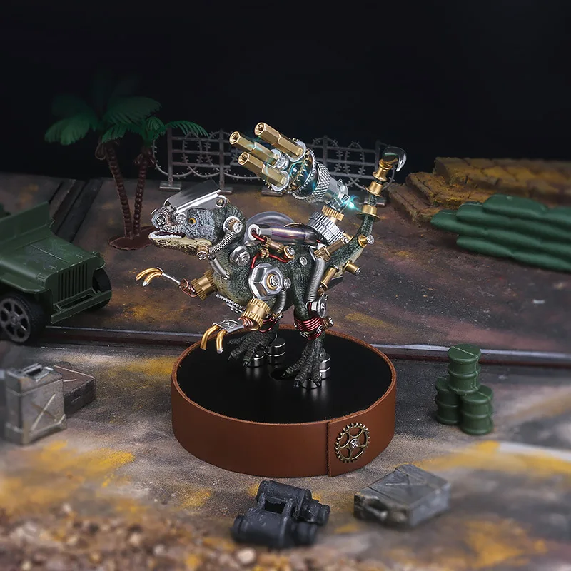 3D фигурка мутанта Акула динозавр бегемотик Железный Металл Сборная модель робот