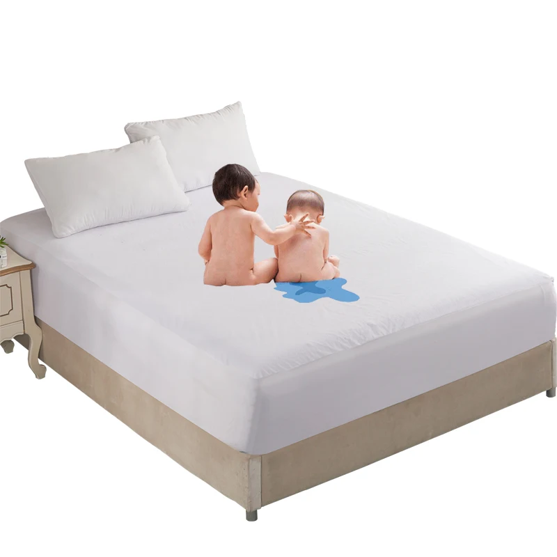 Однотонное водонепроницаемое покрытие матраса листы фронтальная хлопковая