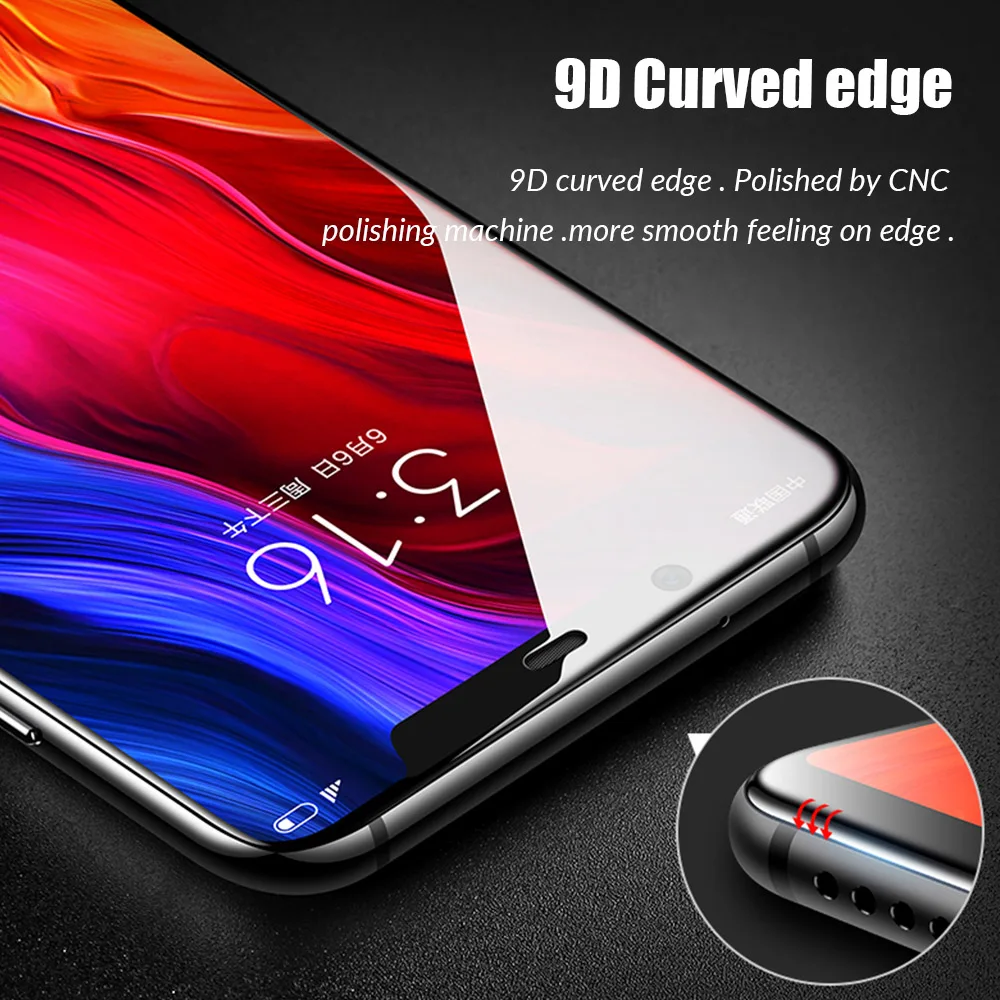 Закаленное стекло 9D с полным покрытием для Xiaomi Mi CC9 CC9E A3Lite Защитная пленка