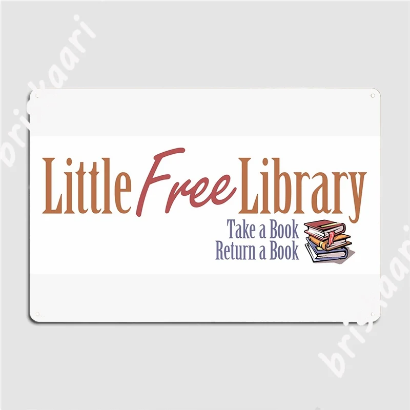 

Little Free Library Poster Metal Plaque Wall Pub Living Room Vintage Wall Decor Tin Sign Posters