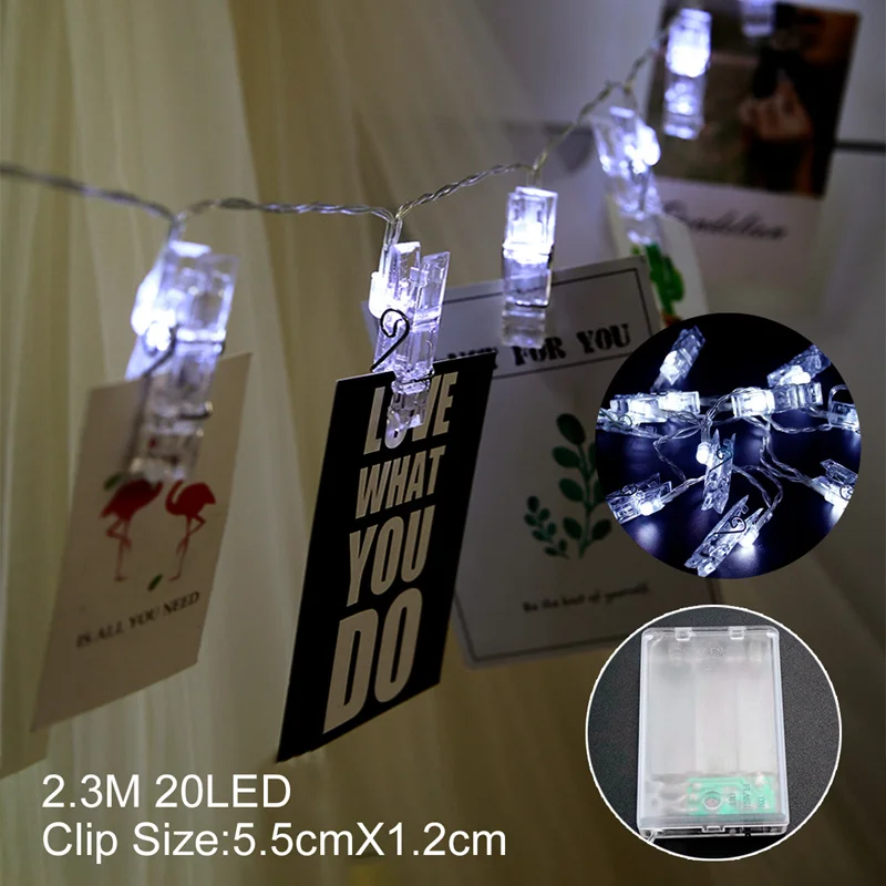 led Clip light 6 20LED Наружное освещение рождественнской елки украшения Рождественские украшения для дома Снеговик Лось Снежинка Рождественский кулон - Цвет: led Clip light 6