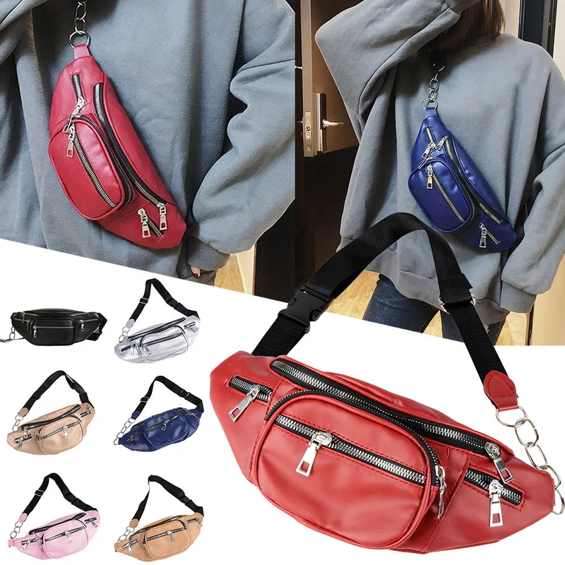 Многофункциональные поясные сумки унисекс из искусственной кожи женские