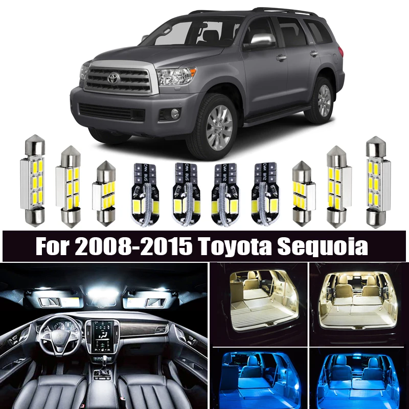 12 шт. Автомобильные светодиодные лампы для багажника Toyota Sequoia 2008 2015|Сигнальная