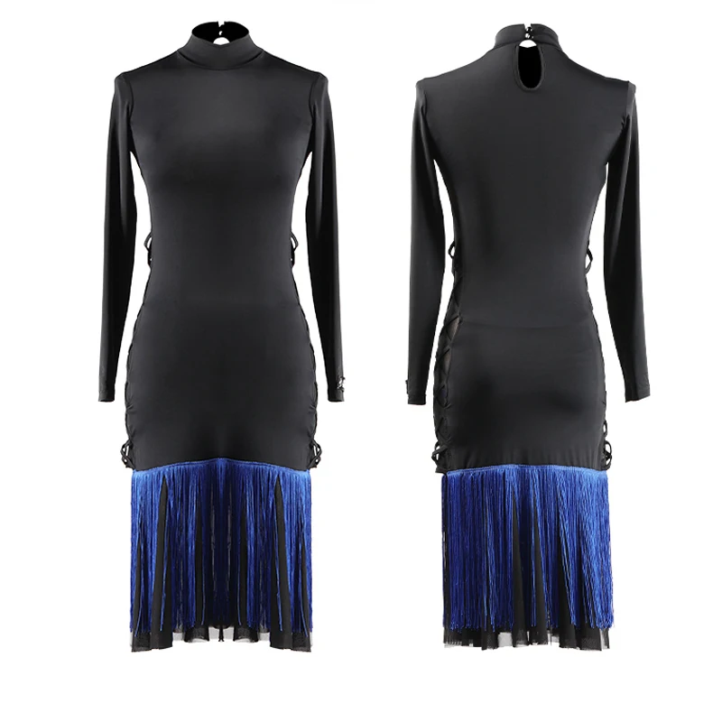 Платье для латинских танцев женское платье с бахромой Танго взрослых сальса