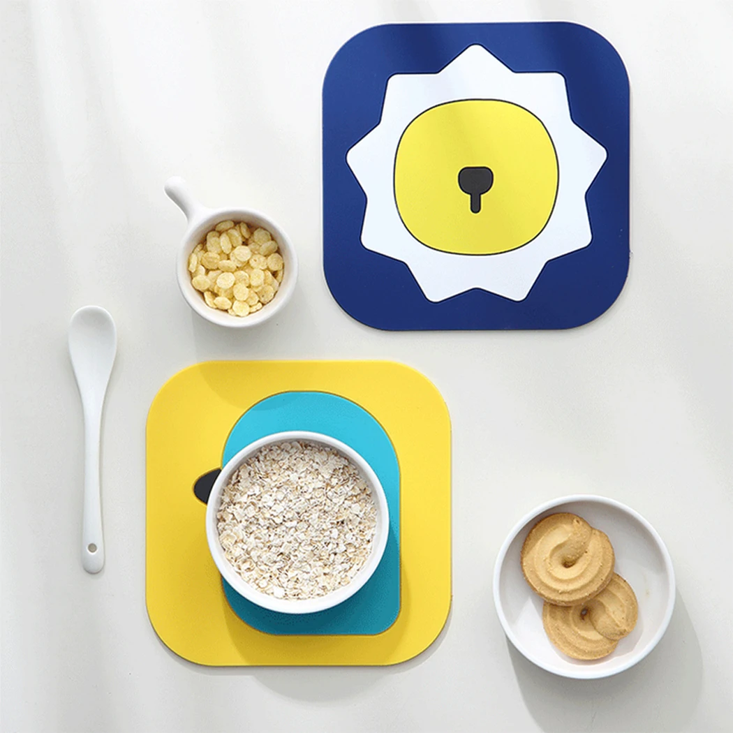 

Hot selling Trivet Pad Universal Cartoon Non-slip Trivet Mat Pot Holder Mat for Kitchen Protect Table Tool kitchen supplies