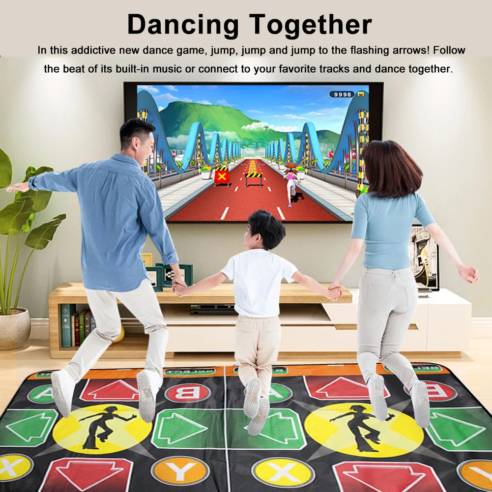 

PC TV Non Slip Dancing Blanket For Kids Adults High Sensitivity Wired USB Port Dance Mat Gift Green Double Game Peripherals Tool