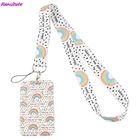 Ransitute R1427 Радуга унисекс стильный коллекционный ланьярд, держатель значка автобус чехол покровный держатель для банковской кредитной карты ремешок держателя карты