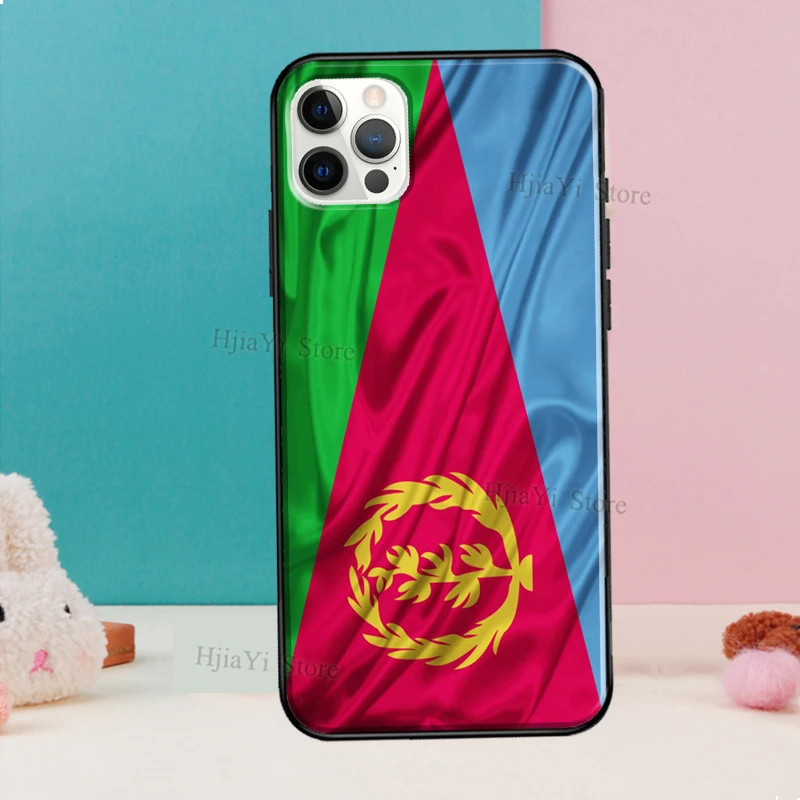 Чехол с флагом Эритреи для iPhone 13 Mini 11 12 Pro Max X XR XS 6S 8 7 Plus SE 2020 резиновая задняя