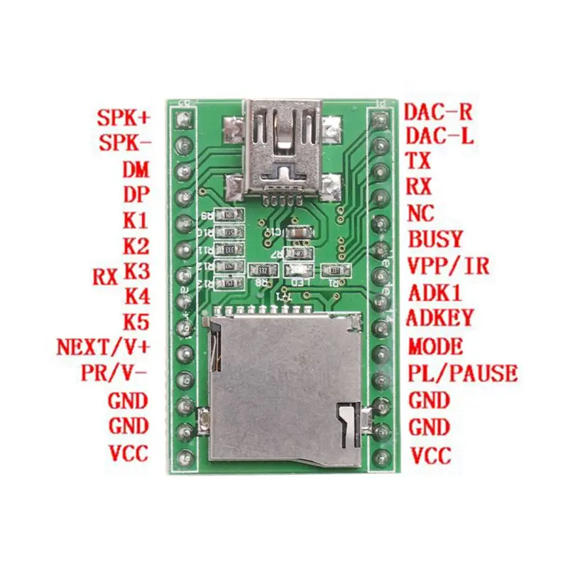 Новый JQ6500 28P голосовой модуль USB заменяет один на 5 способ MP3 стандарт