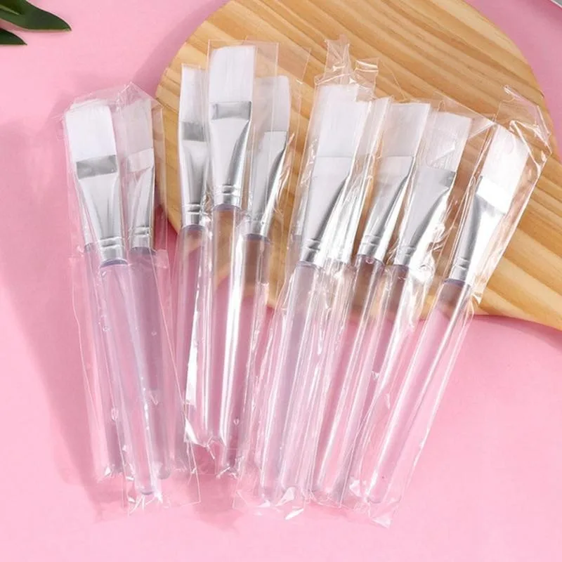 

1pcs Face Mud Mask Flat Brush Makeup Face Care Cosmetic Applicator Beauty Face Mask Brush Applicator Tools Transparent Handle