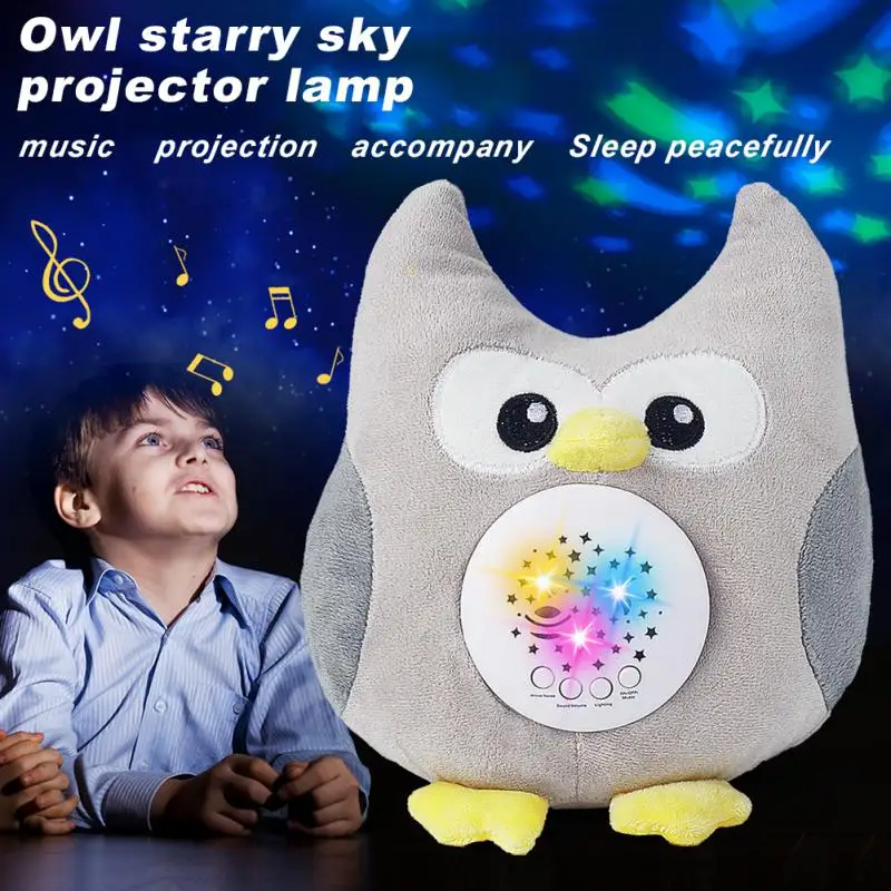 

Проекция звездного неба с подсветкой и музыкой, кукла ежик, Сова, успокаивающие детские плюшевые игрушки, помощь сну, ночная подсветка