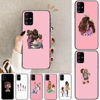 super mom mothers baby phone case hull for samsung galaxy a50 a51 a20 a71 a70 a40 a30 a31 a80 e 5g s black shell art cell cove