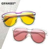 gifansee oversized pilot sunglasses women clear lens men cool frame glasses male female shades eyewear 2020 brand designer uv400