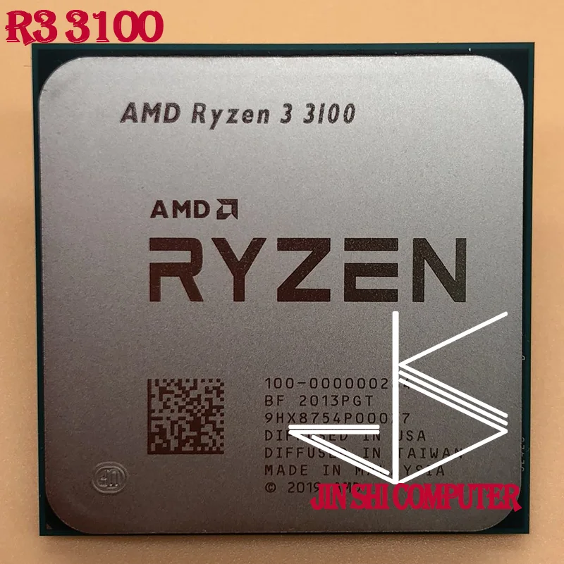 AMD Ryzen 3 3100 R3 6 ГГц четырехъядерный Восьмиядерный процессор 65 Вт CPU L3 = 16 м 100-000000184