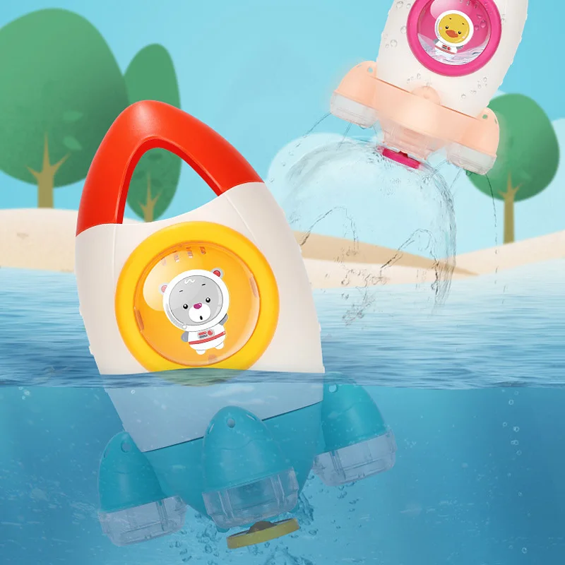 Детская Ванная комната для купания вода игрушка ракета спрей вращающаяся
