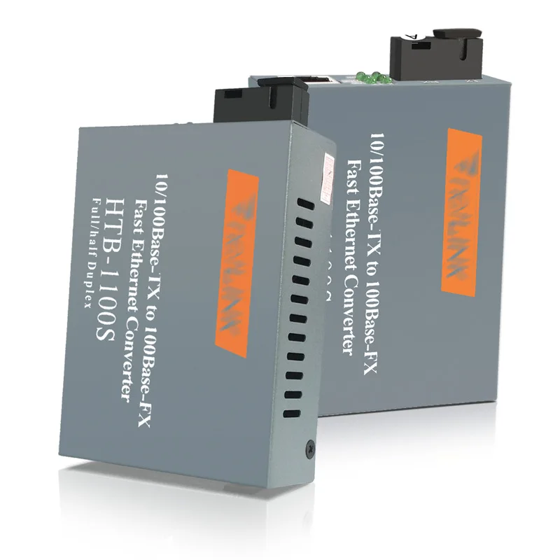 NetLINK HTB-1100S A/B Optical Media Converter 25KM SC Port RJ45 Adaptive 10/100Mbps Single-Mode Single Fiber WDM