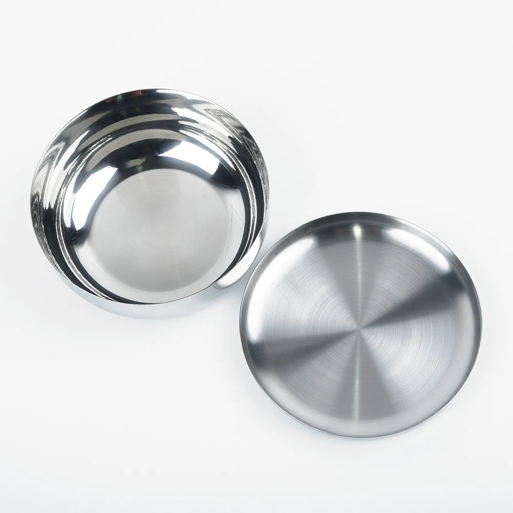 Корейская чаша для риса из нержавеющей стали теплая традиционная с крышкой