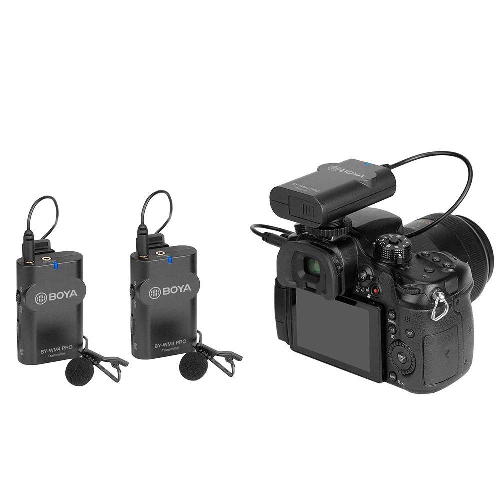 BOYA BY WM4 Pro K1 K2 петличный микрофон Микрофон для DSLR камеры телефон Двухканальный