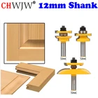 CHWJW 12 мм хвостовик круглая более 3 Бит приподнятая панель шкаф дверь маршрутизатор набор с обратной резки панель сбора
