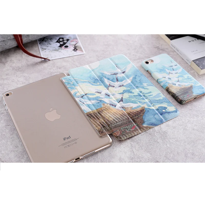 Магнитный флип-чехол с рисунком крана для iPad pro 11 10,5 12,9 9,7 планшет умный защитный чехол для iPad 9,7 Mini 1 2 3 4 5
