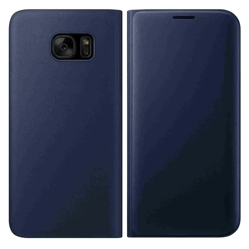 Blue Роскошный кожаный чехол для телефона samsung Galaxy S7 S7 Edge S8 S8 Plus всенаправленный ударопрочный защитный чехол для телефона - Цвет: Blue