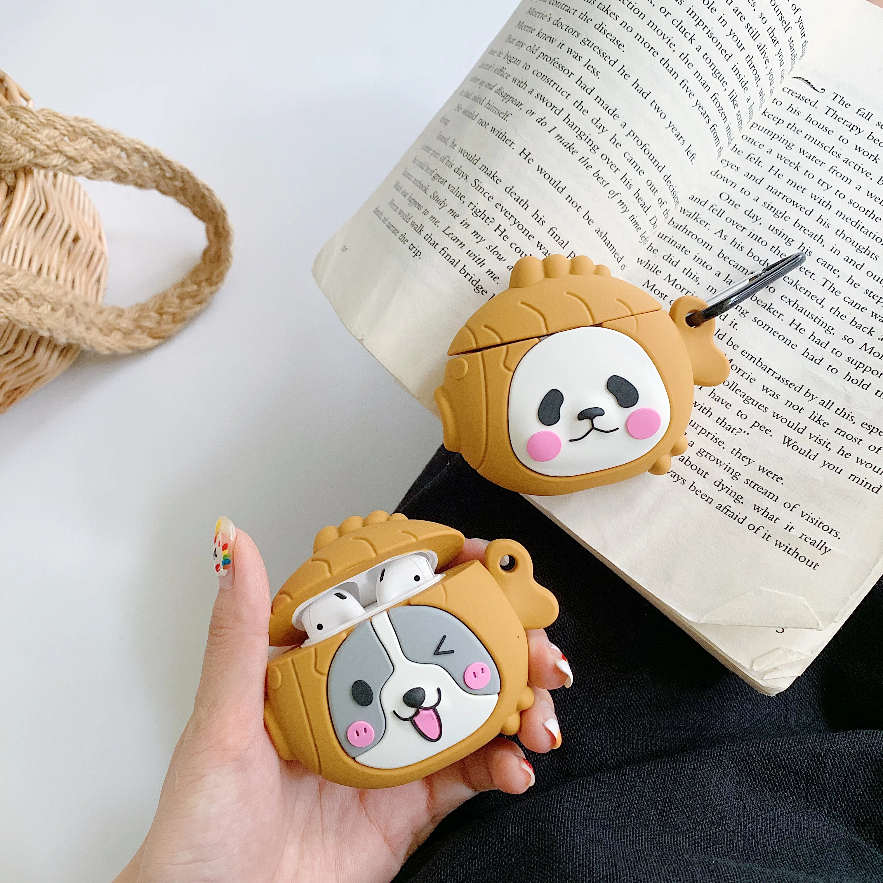 Для AirPod 2 Чехол 3D lover Обезьяна Животное Мультфильм Мягкие силиконовые