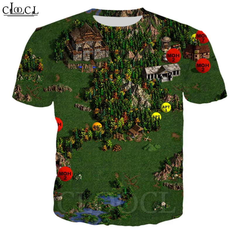Популярная мужская и женская футболка CLOOCL с 3D принтом героев игры май магия