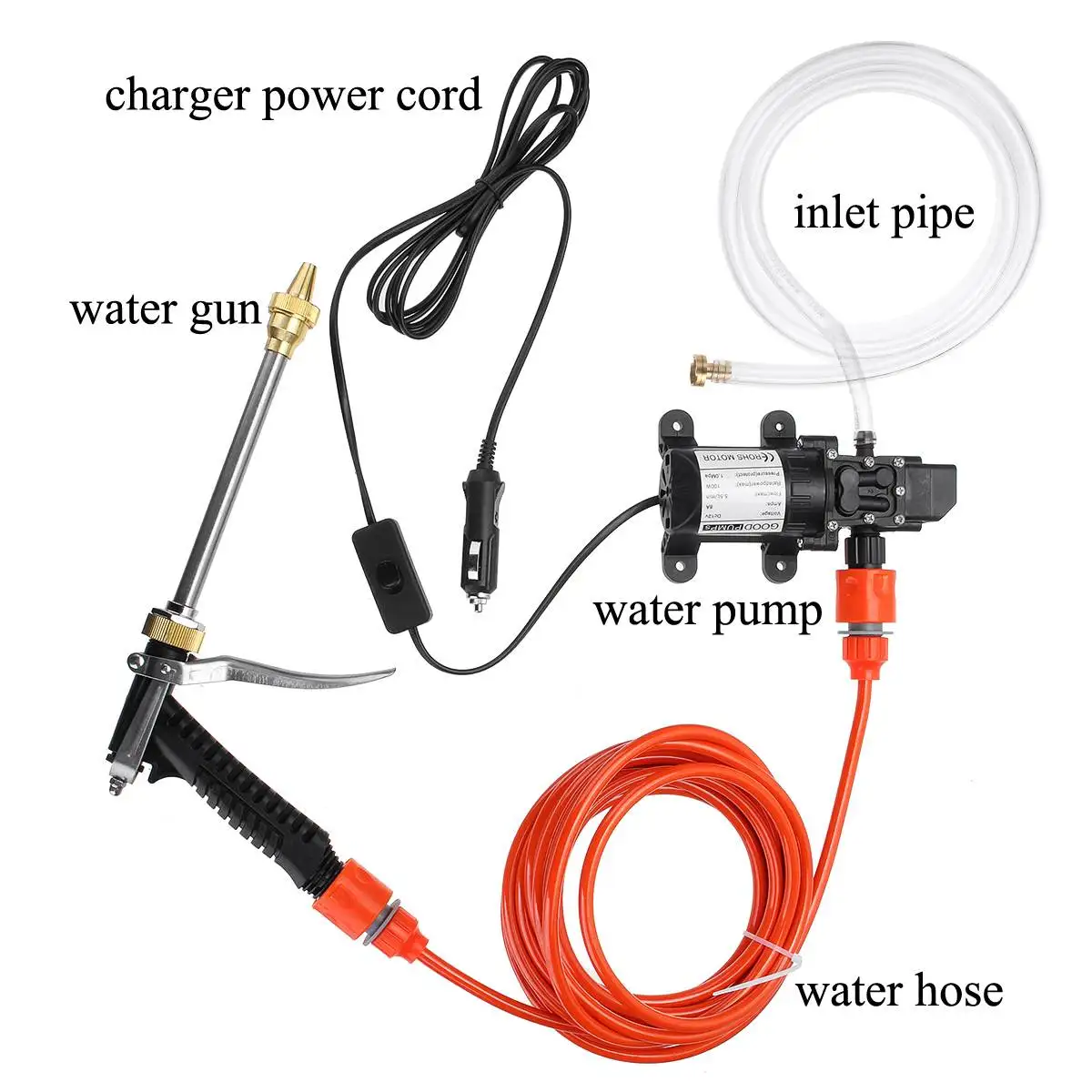 

Car Washer 12V Guns Pump High Pressure Cleaner Handheld Auto Spray Car Washer Washing Machine Garden Water Jet Cleaning Tools