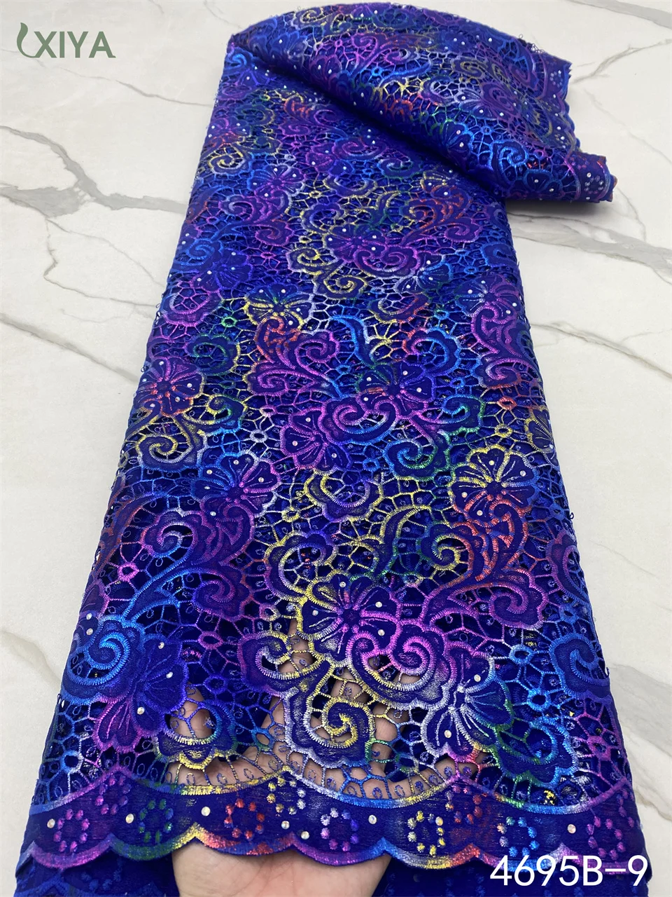 

Новейшая африканская шифоновая кружевная ткань, нигерийские сетчатые кружева, яркие кружевные ткани из молочного шелка, водорастворимые к...