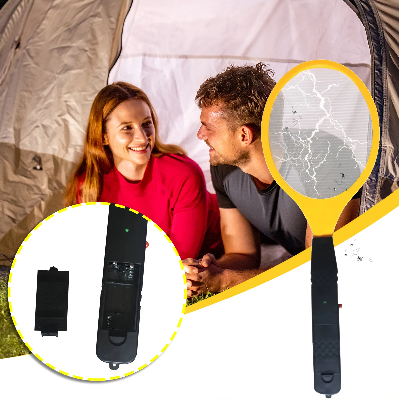 Electric Handheld Bug Zapper Insect Fly Swatter Racket Portable Mosquitos Killer Pest Control For Bedroom Outdoor |
