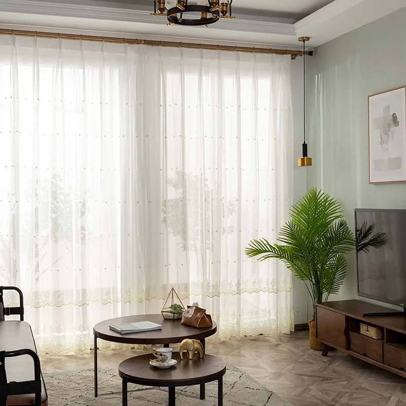 Скандинавская искусственная Цветочная пасторальная Тюлевая занавеска для