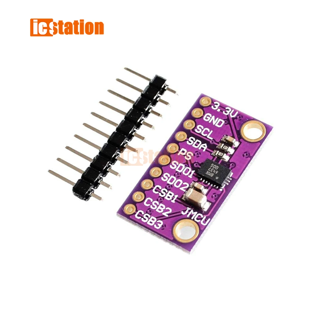 Модуль платы датчика IIC/I2C 9DOF BMX055, Прецизионная интегрированная 9-осевая сенсорная плата для Arduino, замена MPU9250, 1 шт.